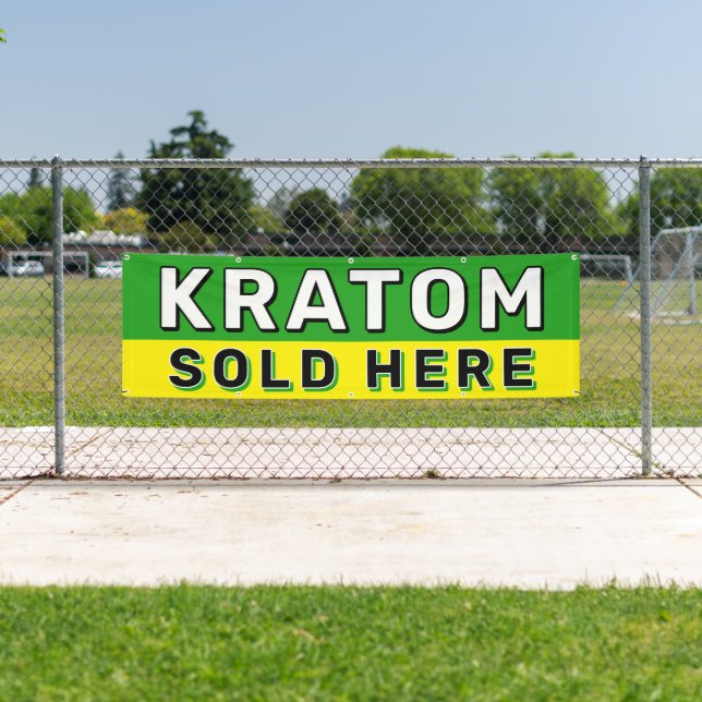 Kratom verkauft hier Rauchsalon Dispensoren Banner (Insitu)
