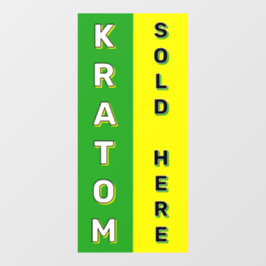 Kratom verkauft hier Rauchsalon Dispensoren Fensteraufkleber