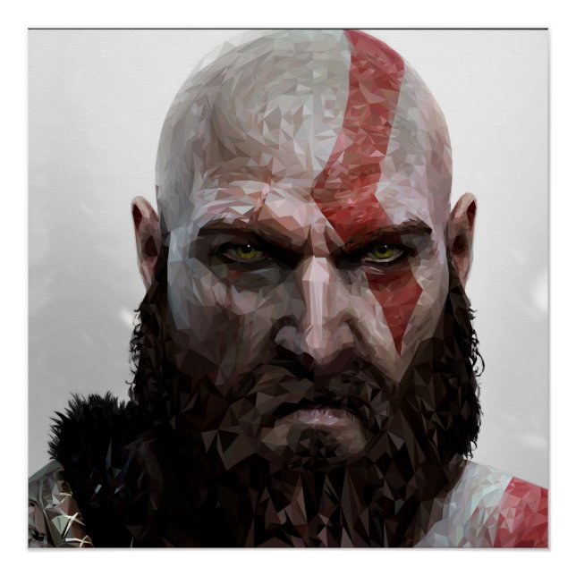 Kratos, Low Poly -, Plakat 50.8cm x 50.8cm Poster (Vorderseite)