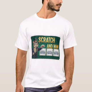 Kratz und Gewinn Katze — Lustiges Lotterielos Katz T-Shirt