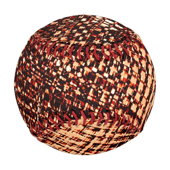 Kratzen mit dicken Kreuzen in Orange mit Schatten Baseball (Vorderseite)