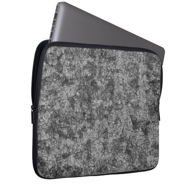 Kratzer auf einem leicht gepunkteten Grau Laptopschutzhülle (Vorne Rechts)