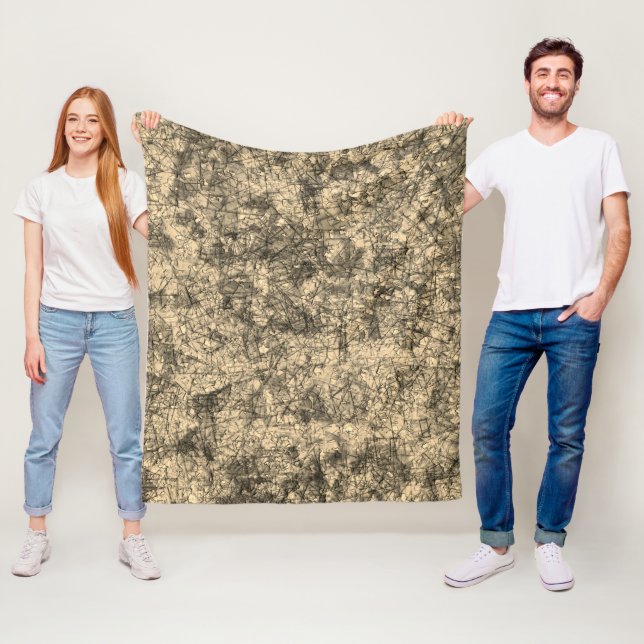 Kratzer auf einem leicht gepunkteten Khaki Fleecedecke (Beispiel)