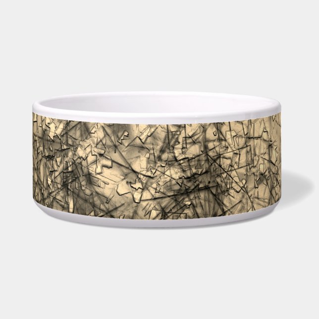 Kratzer auf einem leicht gepunkteten Khaki Napf (Vorderseite)