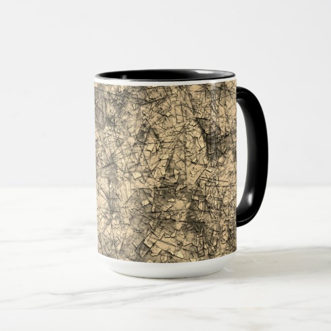 Kratzer auf einem leicht gepunkteten Khaki Tasse (VorderseiteRechts)