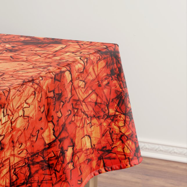 Kratzer auf leicht gepunktetem Korallenhintergrund Tischdecke (Beispiel)