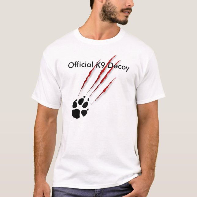 Kratzer-Lockvogel-Shirt der Tatzen-K9 T-Shirt (Vorderseite)