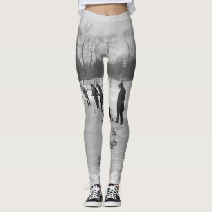Kräuselnde alte Spitzenschule Leggings