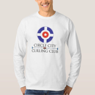 Kräuselnde Kreis-Stadt - die lange Hülse der T-Shirt