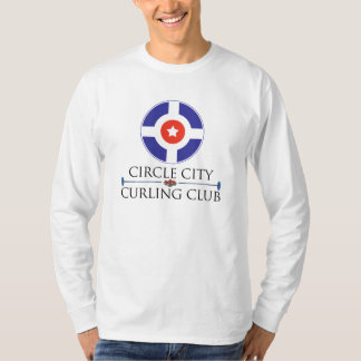 Kräuselnde Kreis-Stadt - die lange Hülse der T-Shirt