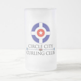 Kräuselnde Kreis-Stadt - mattierte Bier-Tasse Mattglas Bierglas