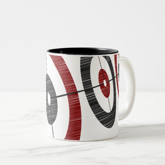 Kräuselnhaus-Kaffee-Tasse Zweifarbige Tasse (VorderseiteRechts)