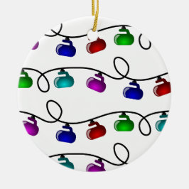 Kräuselnweihnachtslicht-Verzierung Keramik Ornament