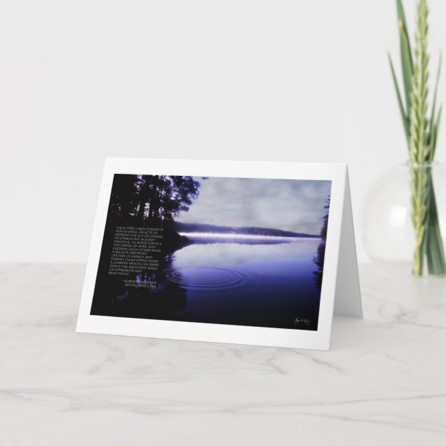 Kräuselung der Hoffnung - Zitat Bobbys Kennedy Karte (Vorderseite)