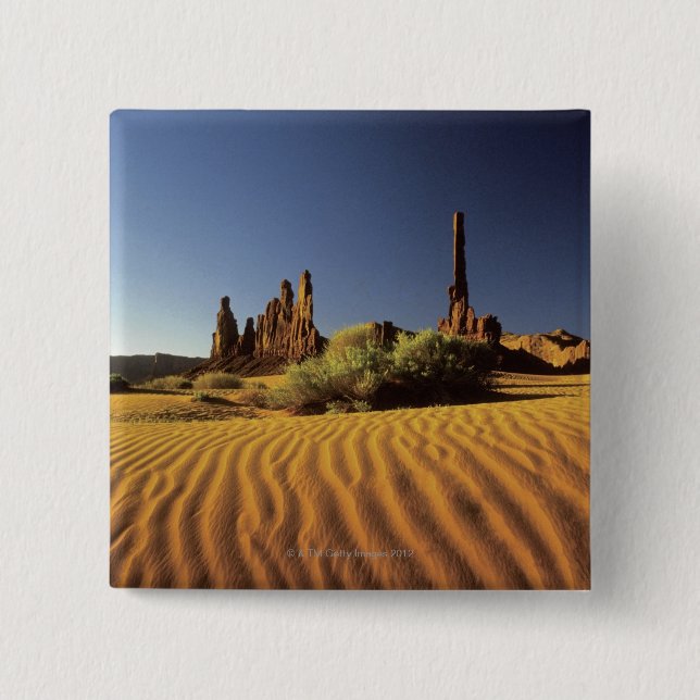 Kräuselungen im Sand, Monument-Tal Stammes- Button (Vorderseite)