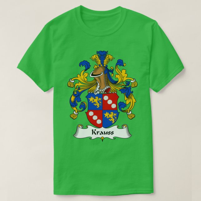 Krauss Coat of Arms Familienwappen T-Shirt (Design vorne)