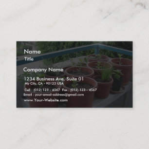 Kraut-Gewürz-Paprikaschoten-Hausgarten Visitenkarte