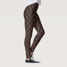 Krautartan kariert mit leicht grauem Relief Leggings