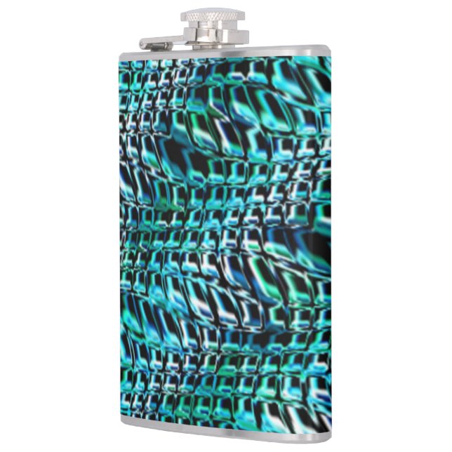 Kraute und gewellte Schnabelsack-Masche, grüner Zy Flachmann (Links)