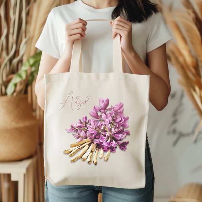Kräuter Astragalus Lavender Blume Personalisiert Tragetasche (Von Creator hochgeladen)