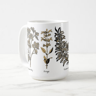 Kräuter Petersilie Salbei Rosmarin & Thymian Kaffeetasse