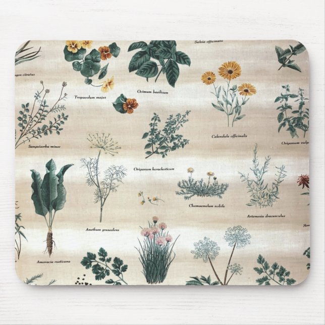 Kräuter Pflanze Blume Mousepad (Vorne)