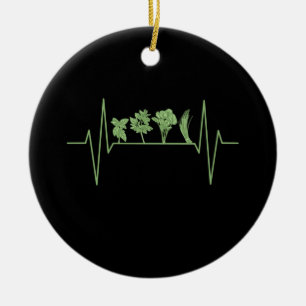 Kräuter Pflanzen Herzschlag Keramik Ornament