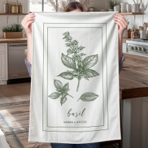Kräuter und Gewürze Pflanze Basil Grünes Küchentuc