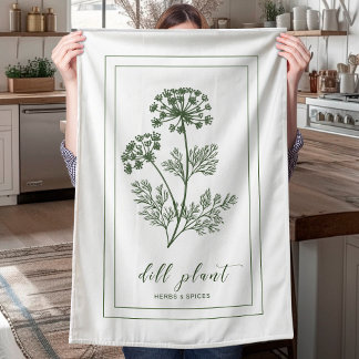 Kräuter und Gewürze Pflanze Dill Green Kittuch Geschirrtuch