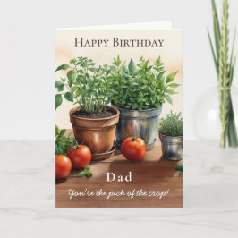 Kräuter und Tomaten Pick of the Crop Vater Birthda Karte