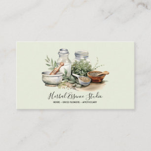 Kräuterapothecary Watercolor Visitenkarte