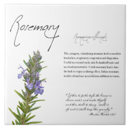 Kräuterapothekar: Rosemary | Botanischer Tile Fliese