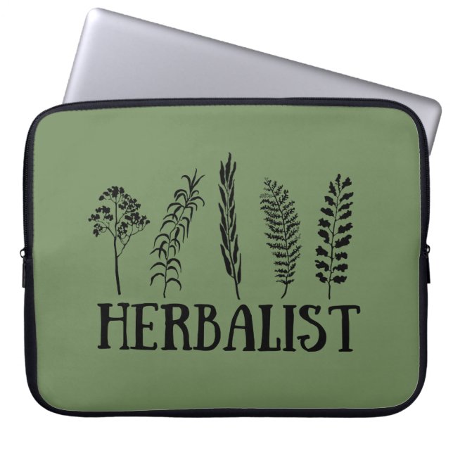 Kräuterarten Laptopschutzhülle (Vorderseite)