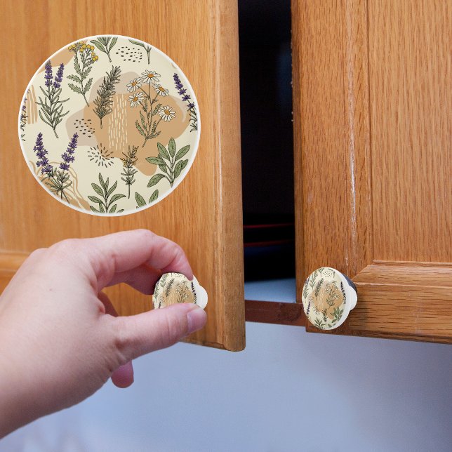 Kräuterblütenknochen Keramikknauf (Von Creator hochgeladen)