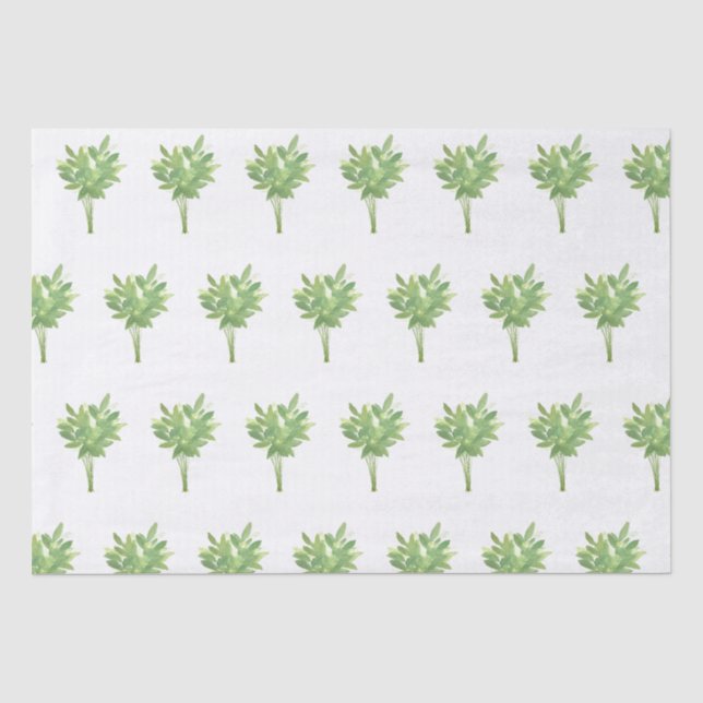 Kräutergarten, botanisch, wasserfarbig seidenpapier (Vorderseite)