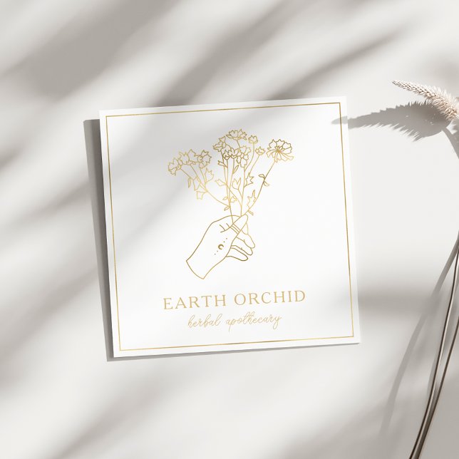 Kräutergold + Apothekargold Quadratische Visitenkarte (Von Creator hochgeladen)