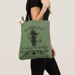Kräutergrüne Hexenzauberei, Naturmedizin Tasche