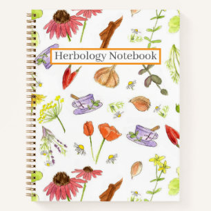Kräuterkunde-Notizbuch Heilkräuter-Rezepte Studium Notizbuch