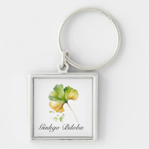 Kräuterleben: Ginkgo Biloba anpassbar Schlüsselanhänger