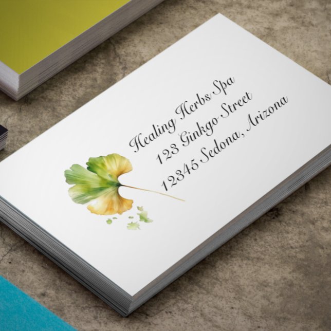 Kräuterleben: Ginkgo Biloba anpassbar Visitenkarte (Von Creator hochgeladen)