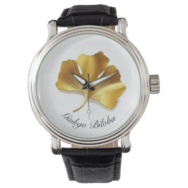 Kräuterleben: Golden Ginkgo Biloba individuell anp Armbanduhr