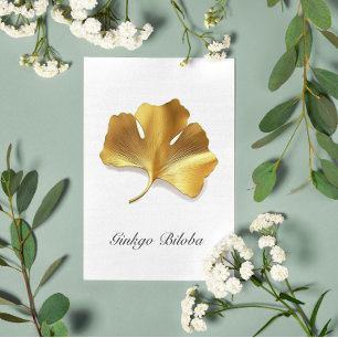 Kräuterleben, Golden Ginkgo Biloba individuell anp Postkarte