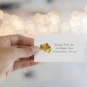 Kräuterleben: Golden Ginkgo Biloba individuell anp Visitenkarte