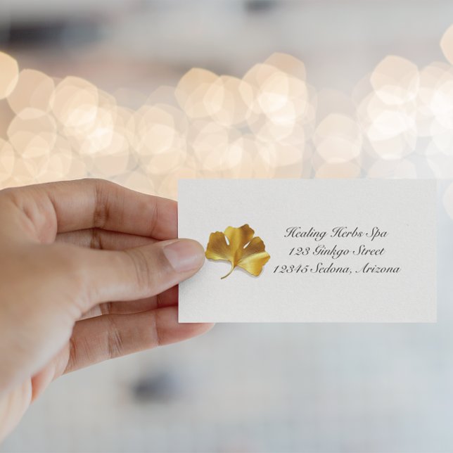 Kräuterleben: Golden Ginkgo Biloba individuell anp Visitenkarte (Von Creator hochgeladen)