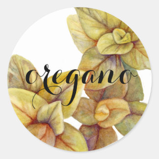 Kräutermarke: Oregano Runder Aufkleber