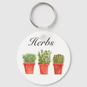 Kräuterpflanzen Thyme Rosemary Oregano Pflanze Pot Schlüsselanhänger