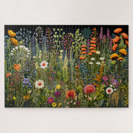 Kräuterpuzzle, bestickter Garten Jigsaw