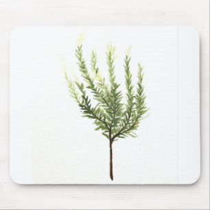 Kräuterrosmarin Vintage Pflanze Aquarell Mousepad