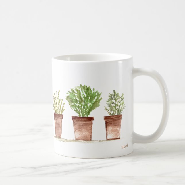 Kräutersalg, Rosmarin, Thymigarten Kaffeetasse (Rechts)