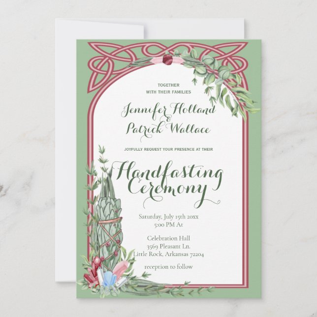 Kräuterstau und -Rose Einladung (Vorderseite)